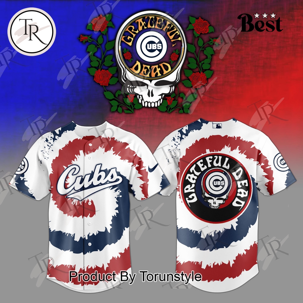 Chicago Cubs Grateful Dead 2025 Special Edition Baseball Jersey Chicago Cubs Grateful Dead 2025 Special Edition Baseball Jersey