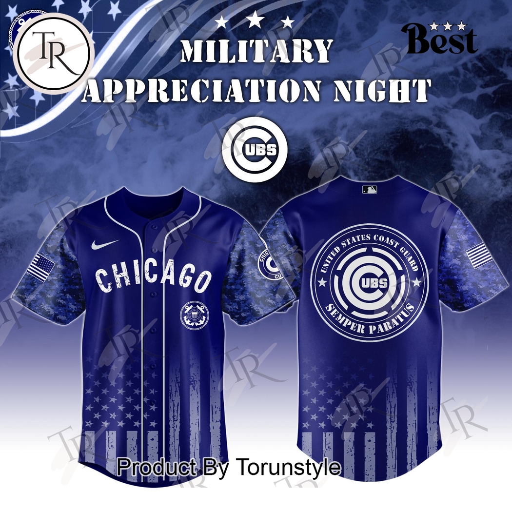 Chicago Cubs X 2025 United States Coast Guard Semper Paratus Military Appreciation Night Special Edition Baseball Jersey Chicago Cubs X 2025 United States Coast Guard Semper Paratus Military Appreciation Night Special Edition Baseball Jersey