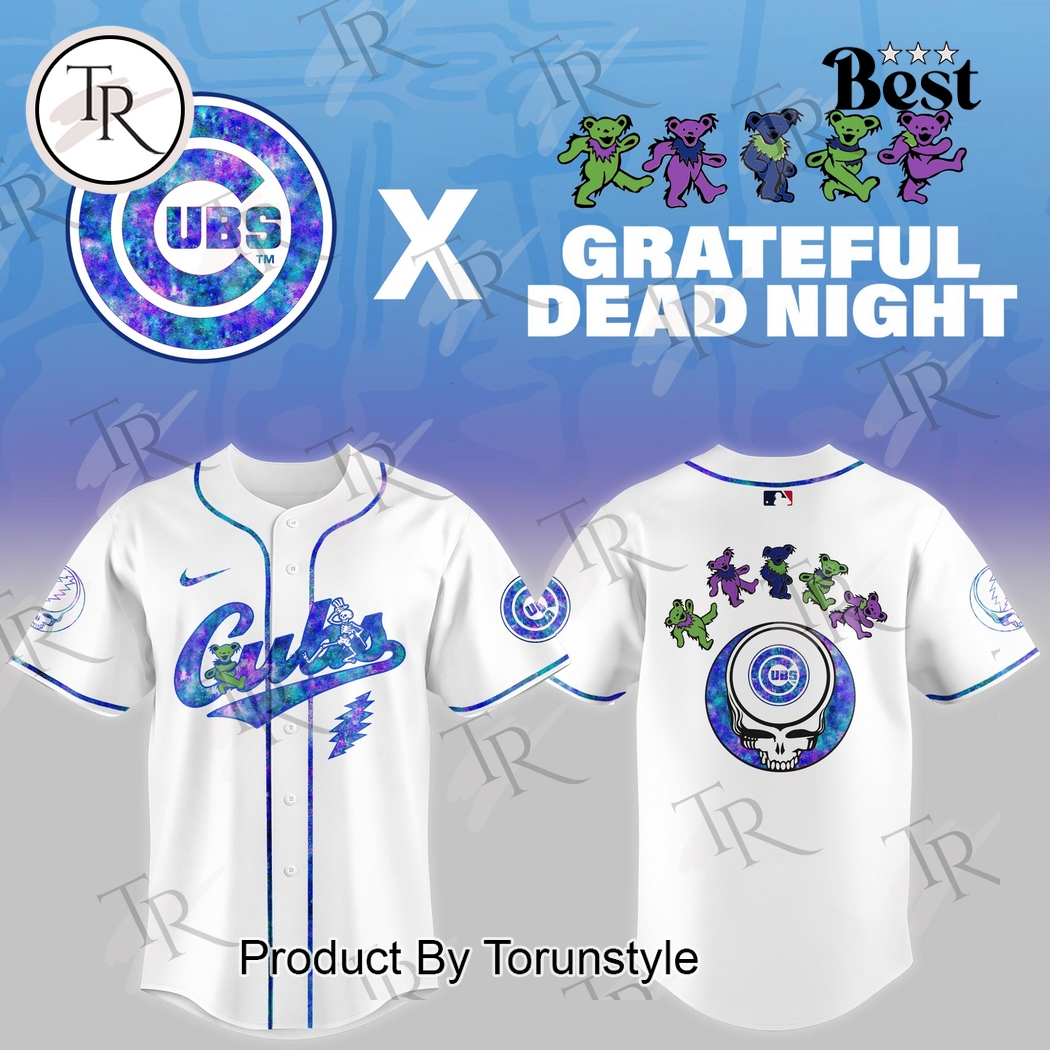 Chicago Cubs X Grateful Dead Night Game 2025 Edition Baseball Jersey