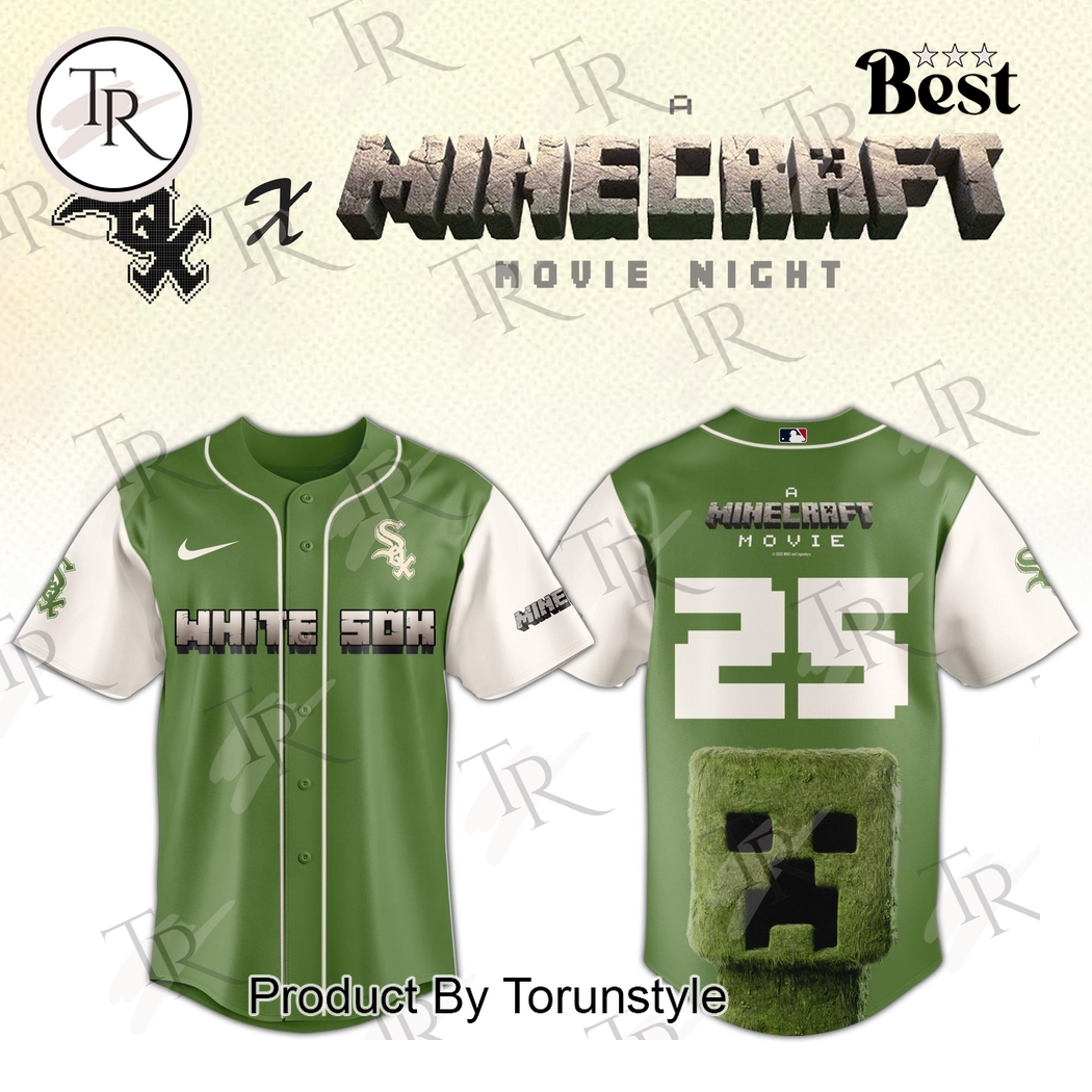 Chicago White Sox x A Minecraft Movie Night 2025 Limnited Edition Baseball Jersey Chicago White Sox x A Minecraft Movie Night 2025 Limnited Edition Baseball Jersey