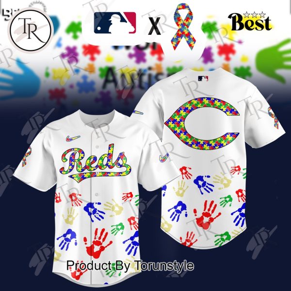 Cincinnati Reds 2025 Autism Awareness Special Edition Baseball Jersey