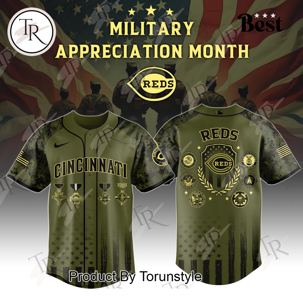 Cincinnati Reds x Military Appreciation Month Special Edition Baseball Jersey