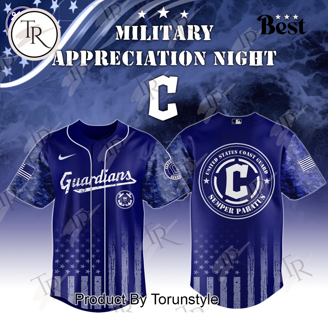 Cleveland Guardians X 2025 United States Coast Guard Semper Paratus Military Appreciation Night Special Edition Baseball Jersey