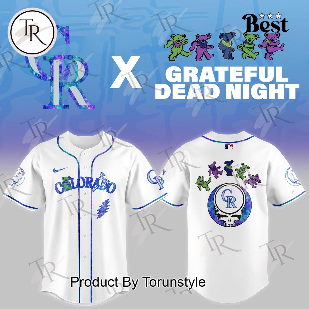 Colorado Rockies X Grateful Dead Night Game 2025  Edition Baseball Jersey