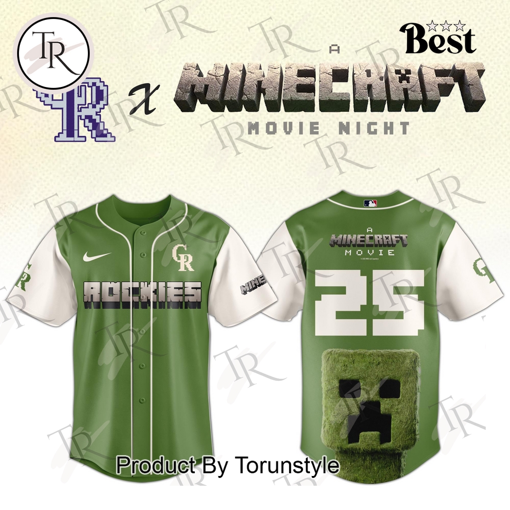 Colorado Rockies x A Minecraft Movie Night 2025 Limnited Edition Baseball Jersey Colorado Rockies x A Minecraft Movie Night 2025 Limnited Edition Baseball Jersey