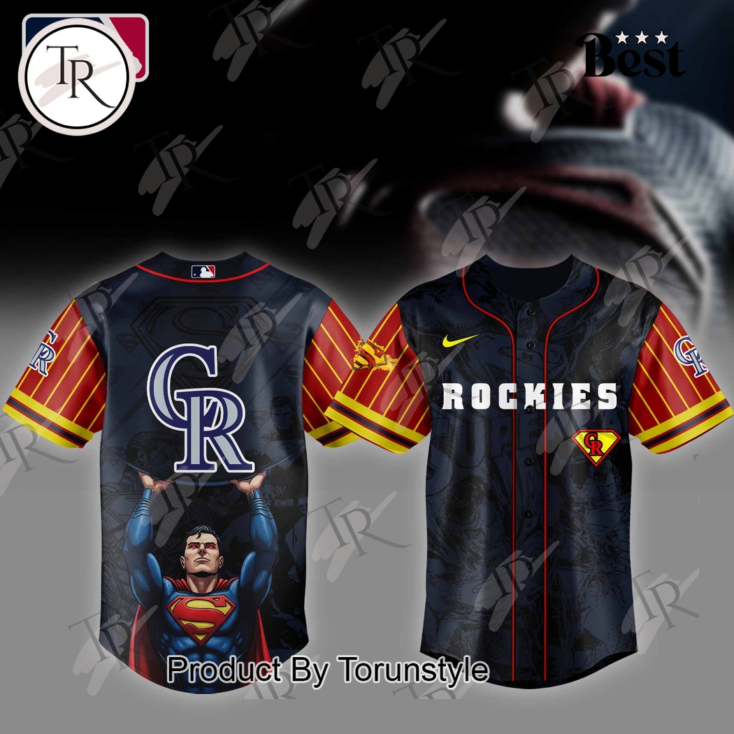 Colorado Rockies x Superman 2025 Special Edition Baseball Jersey Colorado Rockies x Superman 2025 Special Edition Baseball Jersey