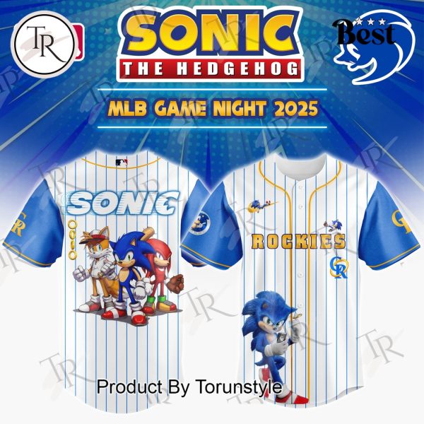 Colorado Rockies X Sonic The Hedgehog Game Night 2025 Limited Edition Baseball Jersey
