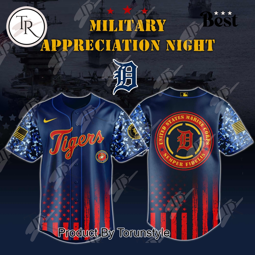 Detroit Tigers 2025 Military Appreciation Night Limited Edition Baseball Jersey Detroit Tigers 2025 Military Appreciation Night Limited Edition Baseball Jersey