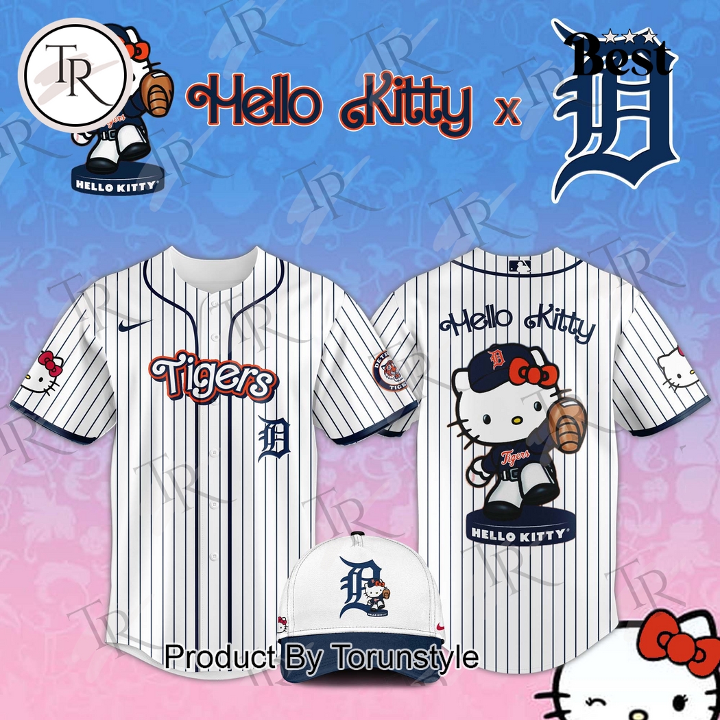 Detroit Tigers x Hello Kitty Night 2025 Special Edition Baseball Jersey Detroit Tigers x Hello Kitty Night 2025 Special Edition Baseball Jersey