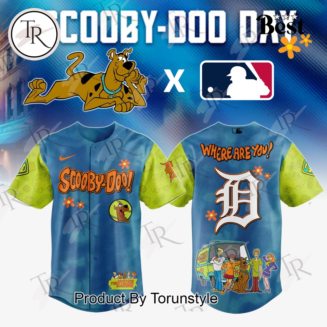Detroit Tigers X Scooby Doo Day 2025 Where Are You! Limited Edition Baseball Jersey Detroit Tigers X Scooby Doo Day 2025 Where Are You! Limited Edition Baseball Jersey