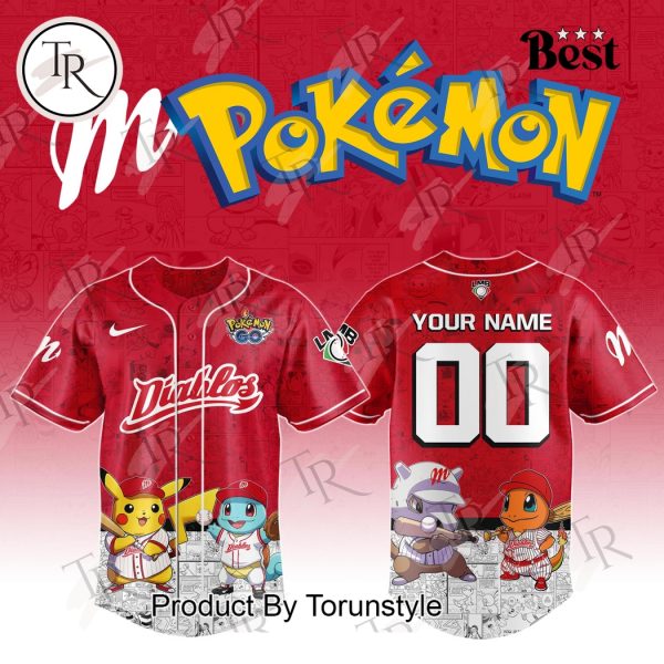 Diablos Rojos Del Mexico 2025 Pokemon Custom Name Limited Edition Baseball Jersey