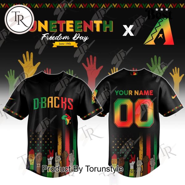 Arizona Diamondbacks X Juneteenth Freedom Day 2025 Custom Name Limited Edition Baseball Jersey