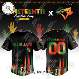 Toronto Blue Jays X Juneteenth Freedom Day 2025 Custom Name Limited Edition Baseball Jersey