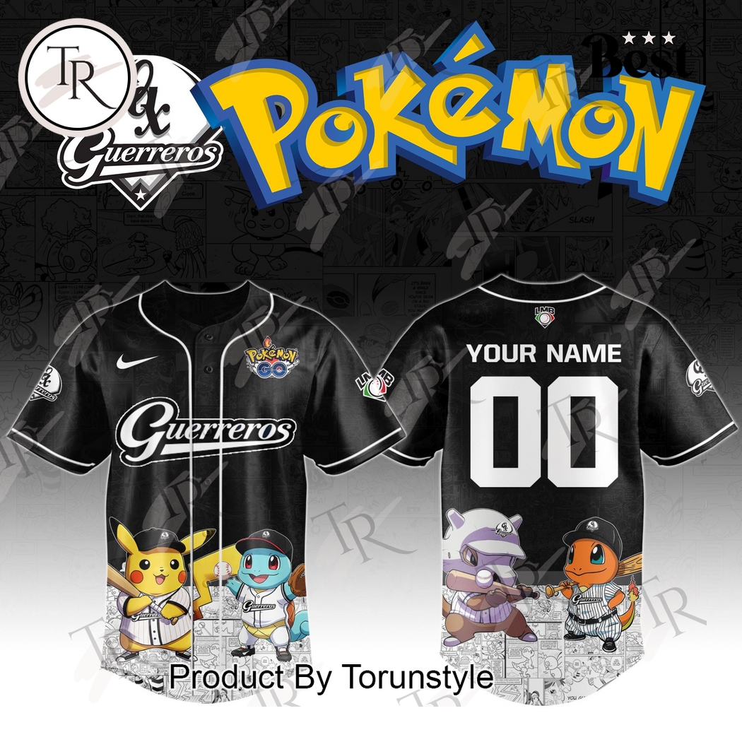 Guerreros De Oaxaca 2025 Pokemon Custom Name Limited Edition Baseball Jersey Guerreros De Oaxaca 2025 Pokemon Custom Name Limited Edition Baseball Jersey