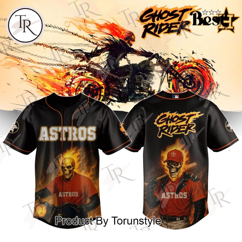 Houston Astros X Ghost Rider 2025 Limited Edition Baseball Jersey ...