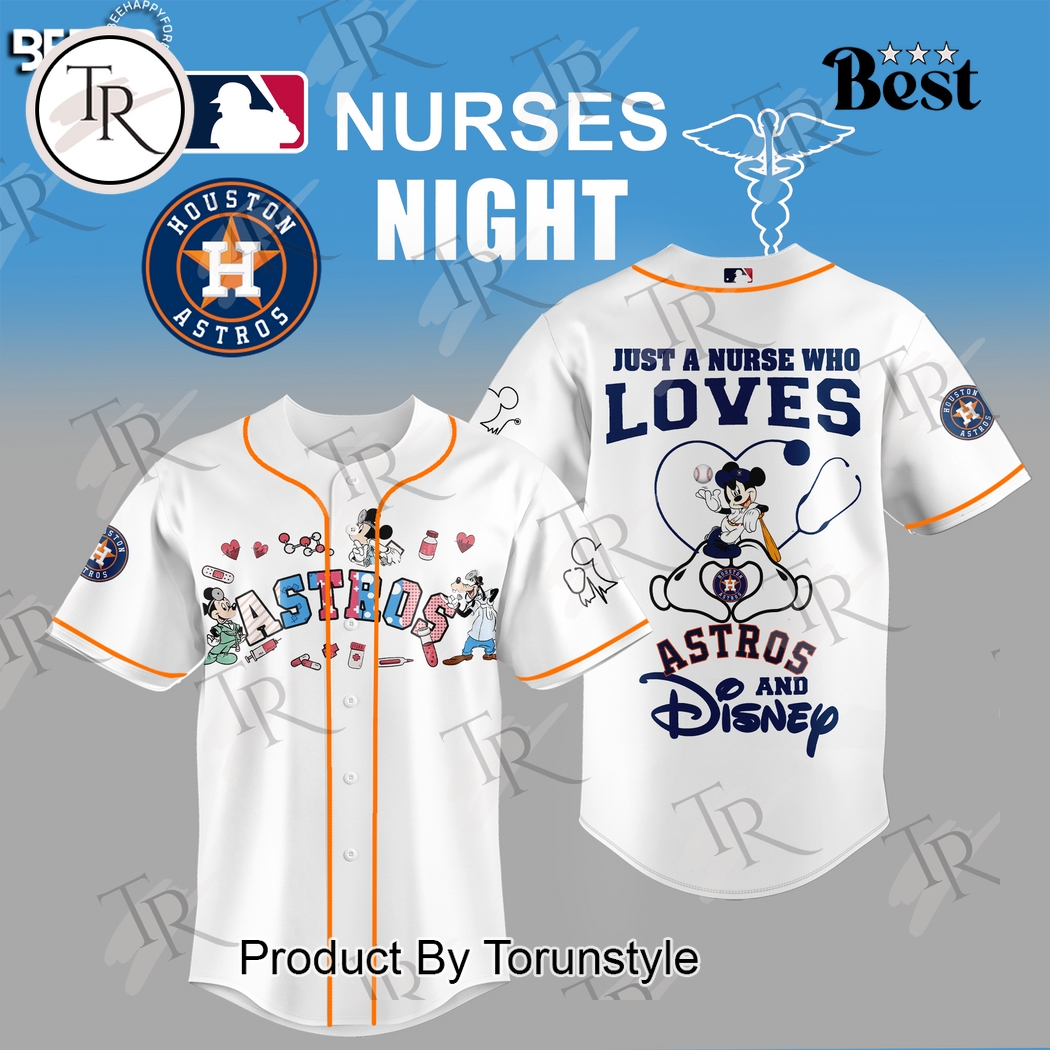Houston Astros X Mickey Mouse Just A Nurse Who Loves 2025 Limited Edition Baseball Jersey Houston Astros X Mickey Mouse Just A Nurse Who Loves 2025 Limited Edition Baseball Jersey