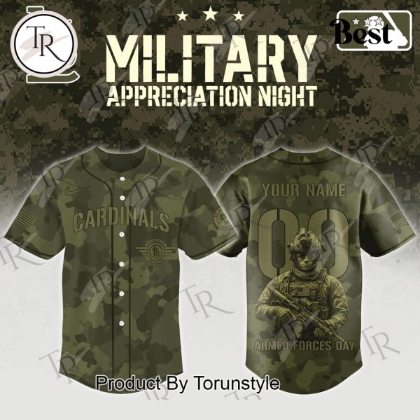 St.Louis Cardinals X Armed Forces Day Night 2025 Custom Name Special Edition Baseball Jersey