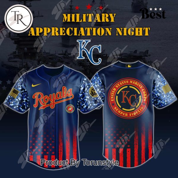 Kansas City Royals 2025 Military Appreciation Night Limited Edition Baseball Jersey