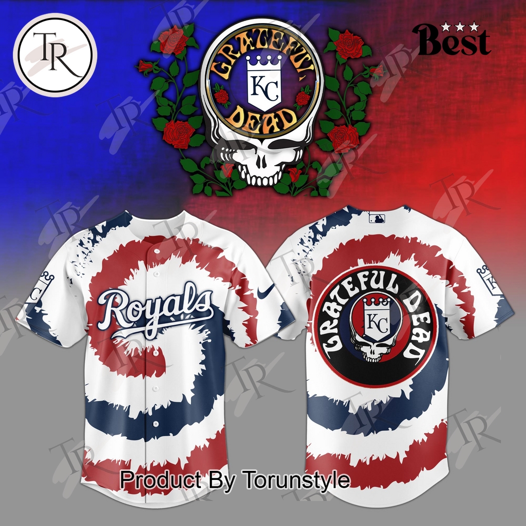 Kansas City Royals Grateful Dead 2025 Special Edition Baseball Jersey Kansas City Royals Grateful Dead 2025 Special Edition Baseball Jersey