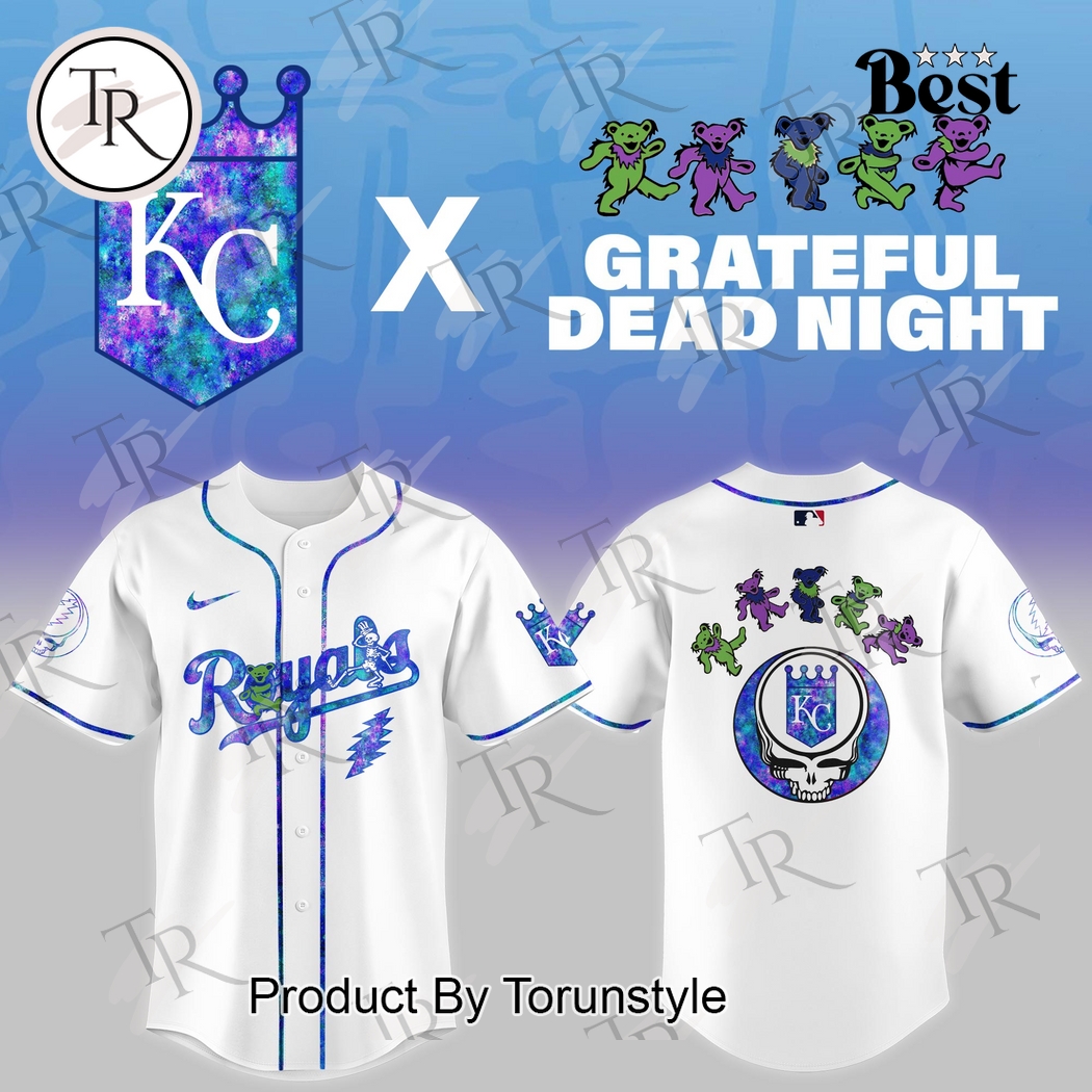 Kansas City Royals X Grateful Dead Night Game 2025 Limited Edition Baseball Jersey Kansas City Royals X Grateful Dead Night Game 2025 Limited Edition Baseball Jersey