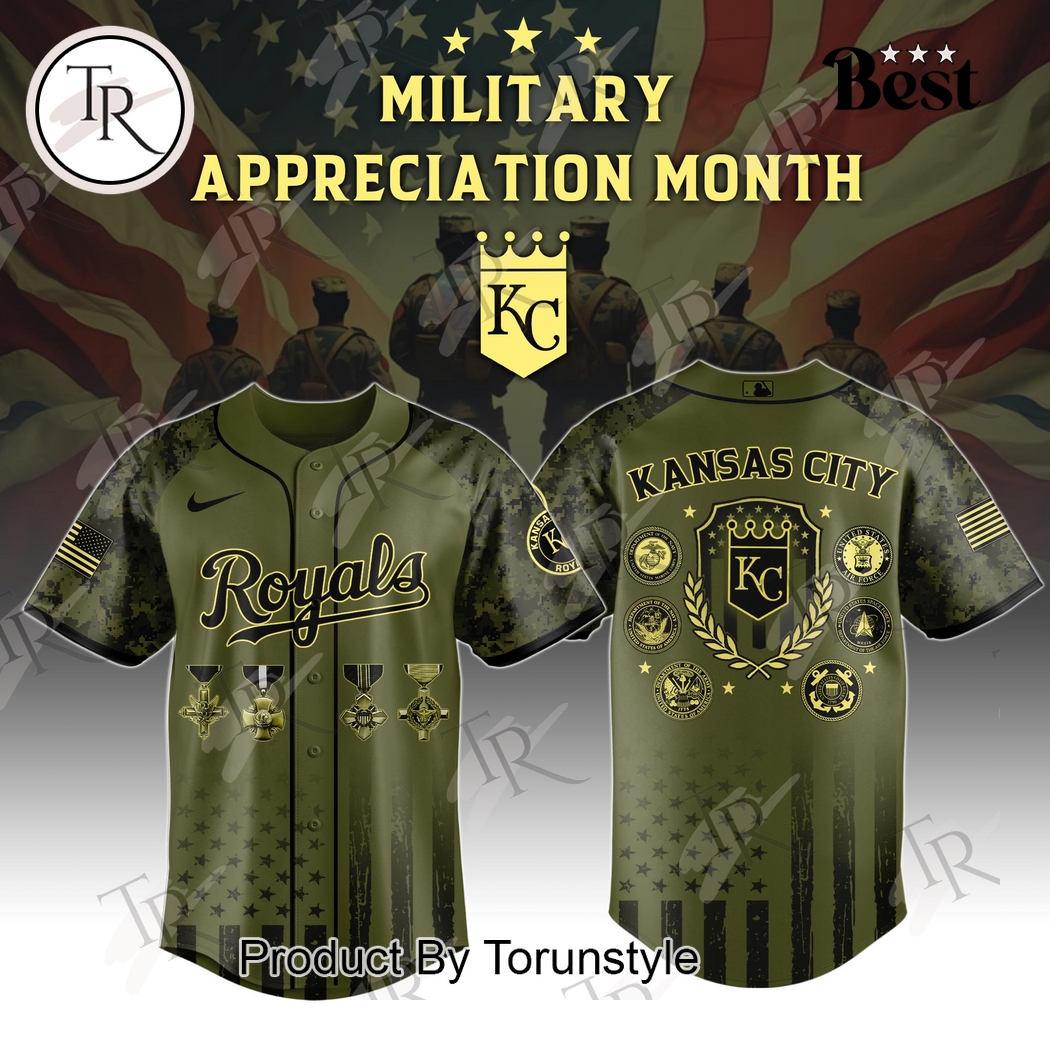 Kansas City Royals x Military Appreciation Month Special Edition Baseball Jersey