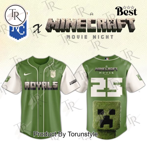 Kansas City Royals x A Minecraft Movie Night 2025 Limnited Edition Baseball Jersey