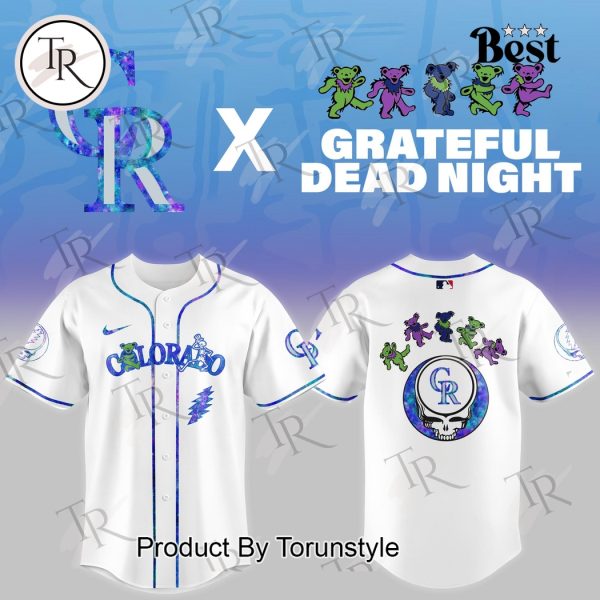 Colorado Rockies X Grateful Dead Night Game 2025 Limited Edition Baseball Jersey