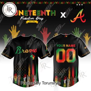 Atlanta Braves X Juneteenth Freedom Day 2025 Custom Name Limited Edition Baseball Jersey