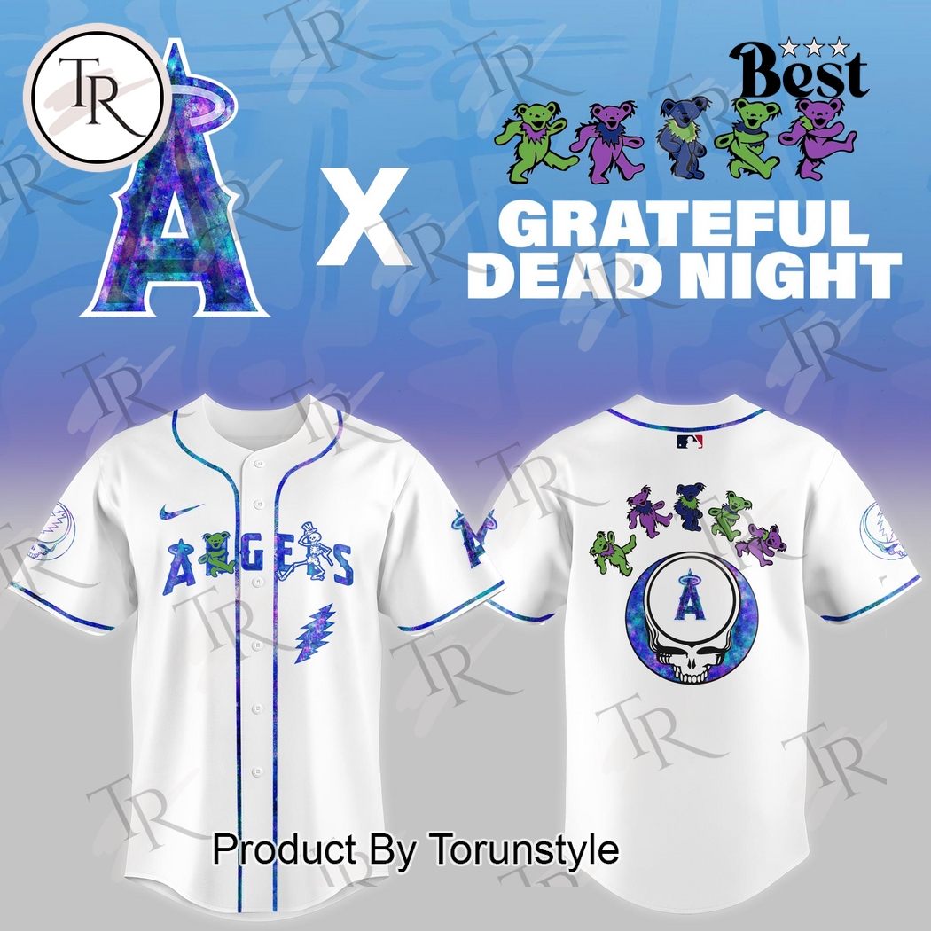 Los Angeles Angels X Grateful Dead Night Game 2025  Edition Baseball Jersey
