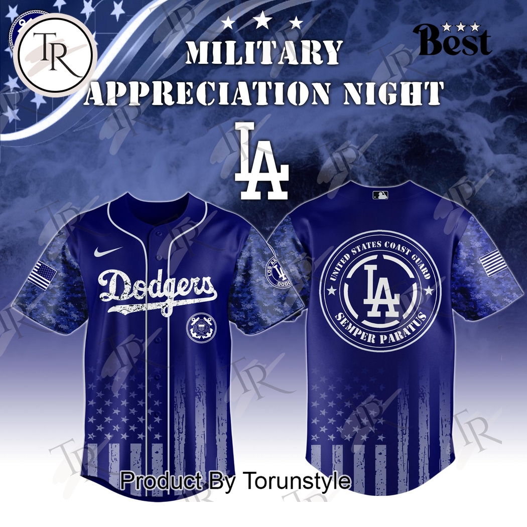 Los Angeles Dodgers X 2025 United States Coast Guard Semper Paratus Military Appreciation Night Special Edition Baseball Jersey Los Angeles Dodgers X 2025 United States Coast Guard Semper Paratus Military Appreciation Night Special Edition Baseball Jersey