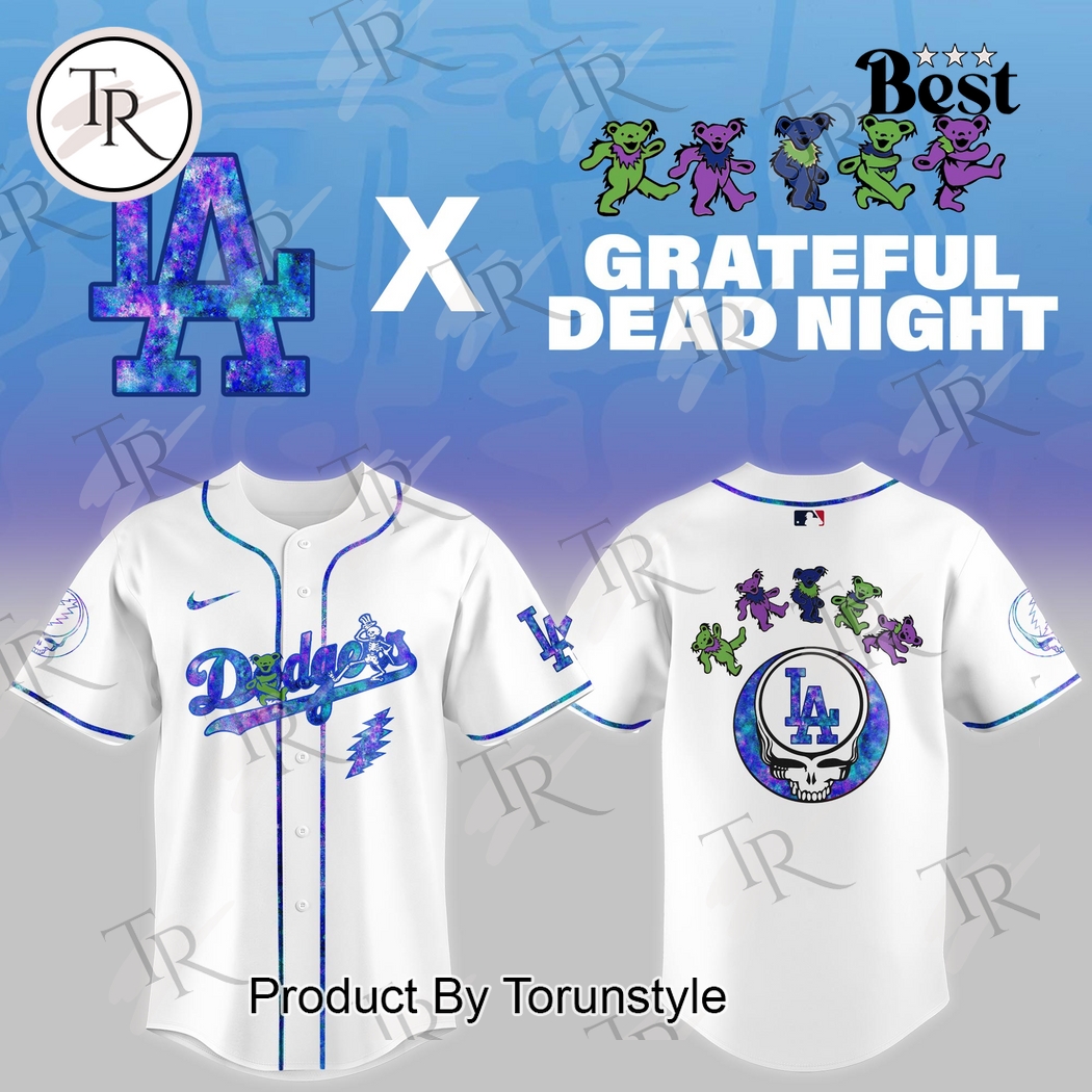 Los Angeles Dodgers X Grateful Dead Night Game 2025 Limited Edition Baseball Jersey Los Angeles Dodgers X Grateful Dead Night Game 2025 Limited Edition Baseball Jersey