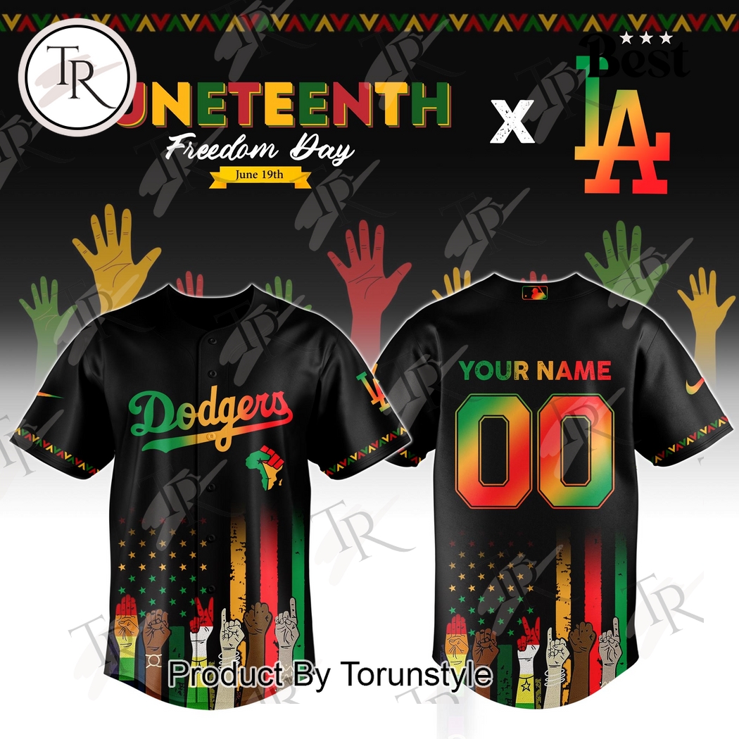 Los Angeles Dodgers X Juneteenth Freedom Day 2025 Custom Name Limited Edition Baseball Jersey Los Angeles Dodgers X Juneteenth Freedom Day 2025 Custom Name Limited Edition Baseball Jersey