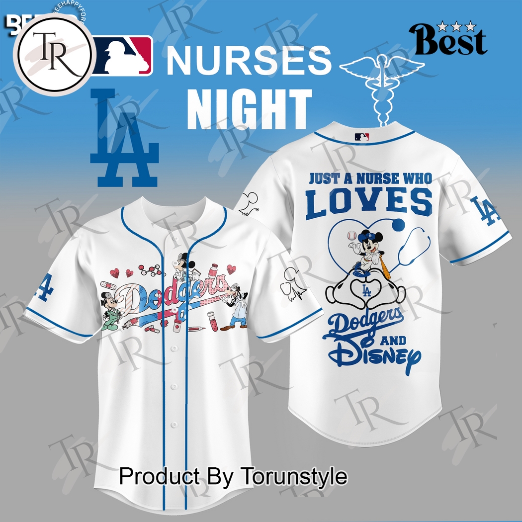 Los Angeles Dodgers X Mickey Mouse Just A Nurse Who Loves 2025 Limited Edition Baseball Jersey Los Angeles Dodgers X Mickey Mouse Just A Nurse Who Loves 2025 Limited Edition Baseball Jersey