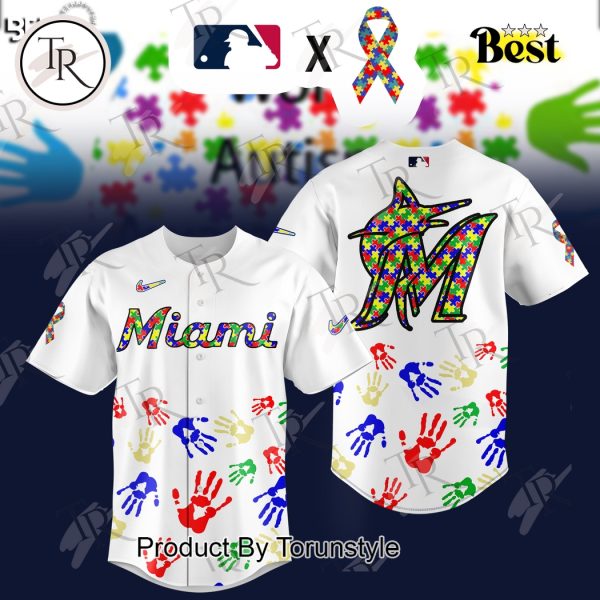 Miami Marlins 2025 Autism Awareness Special Edition Baseball Jersey