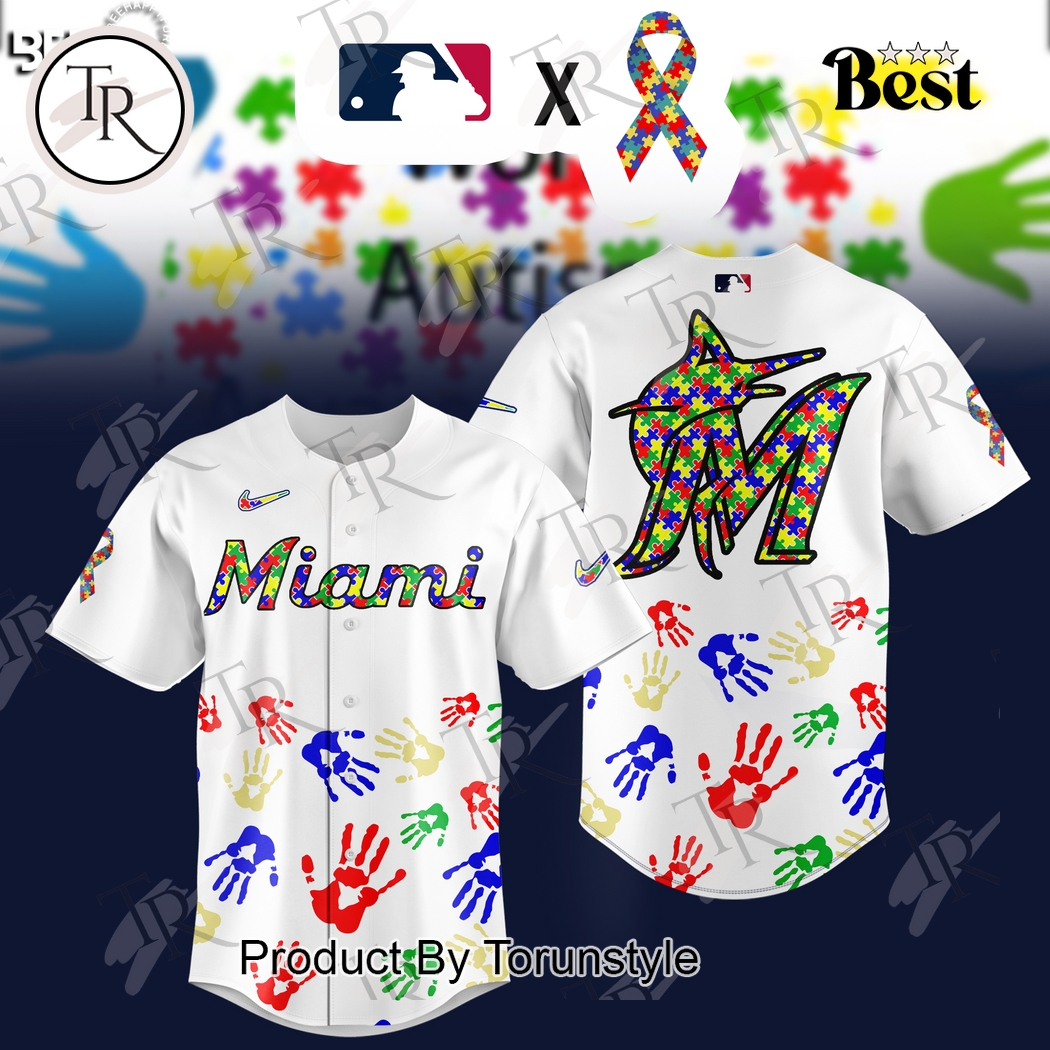 Miami Marlins 2025 Autism Awareness Special Edition Baseball Jersey Miami Marlins 2025 Autism Awareness Special Edition Baseball Jersey