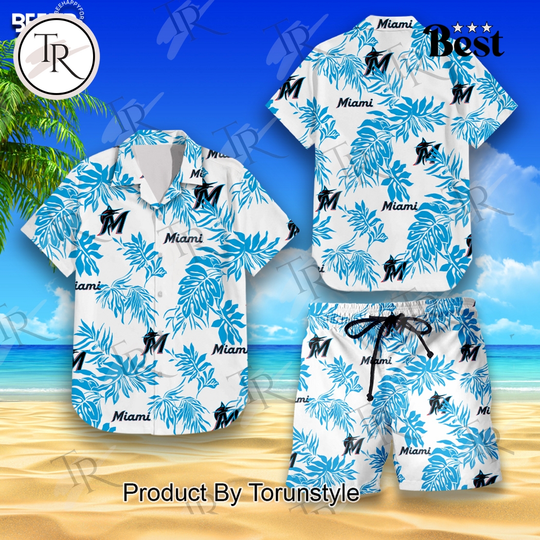 Miami Marlins Summer 2025 Limited Edition Hawaiian Set Miami Marlins Summer 2025 Limited Edition Hawaiian Set