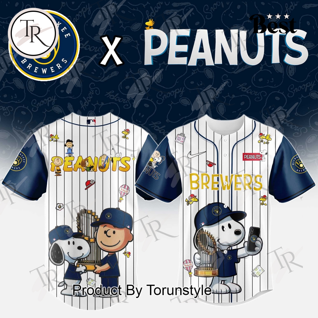Milwaukee Brewers 2025 X Peanuts New Special Edition Baseball Jersey Milwaukee Brewers 2025 X Peanuts New Special Edition Baseball Jersey