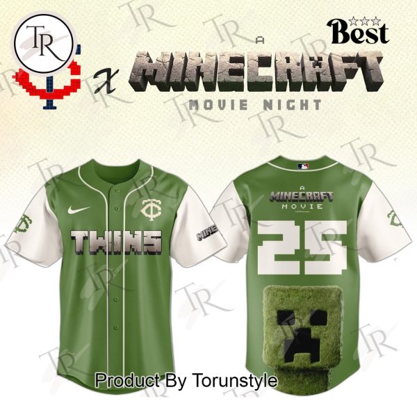 Minnesota Twins x A Minecraft Movie Night 2025 Limnited Edition Baseball Jersey