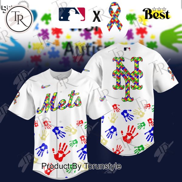 New York Mets 2025 Autism Awareness Special Edition Baseball Jersey
