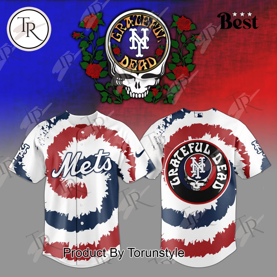 New York Mets Grateful Dead 2025 Special Edition Baseball Jersey New York Mets Grateful Dead 2025 Special Edition Baseball Jersey