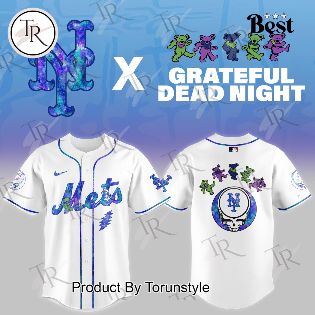 New York Mets X Grateful Dead Night Game 2025  Edition Baseball Jersey