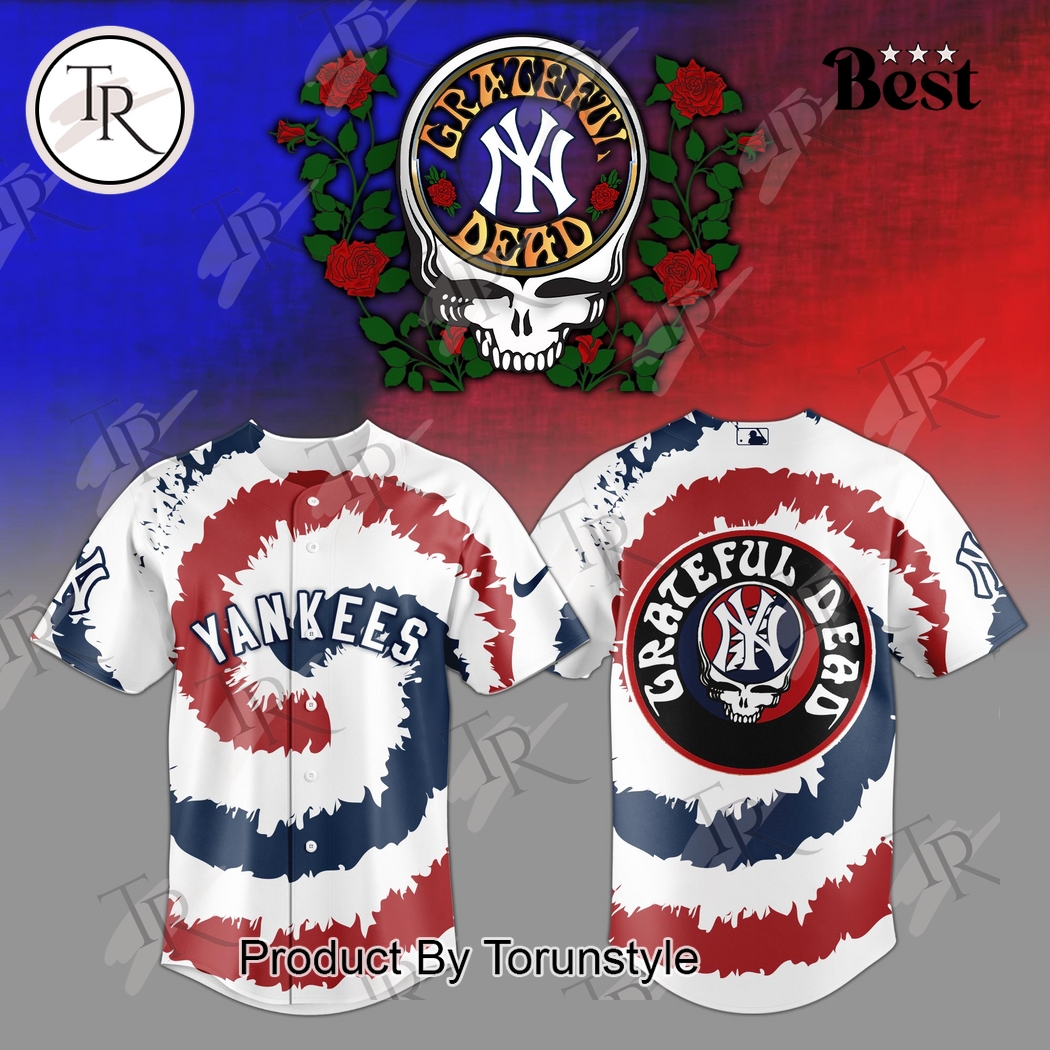 New York Yankees Grateful Dead 2025 Special Edition Baseball Jersey New York Yankees Grateful Dead 2025 Special Edition Baseball Jersey