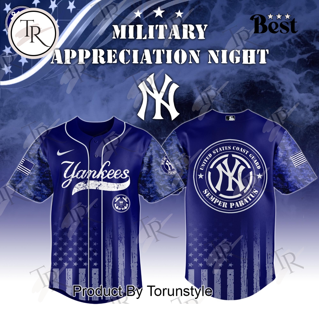 New York Yankees X 2025 United States Coast Guard Semper Paratus Military Appreciation Night Special Edition Baseball Jersey