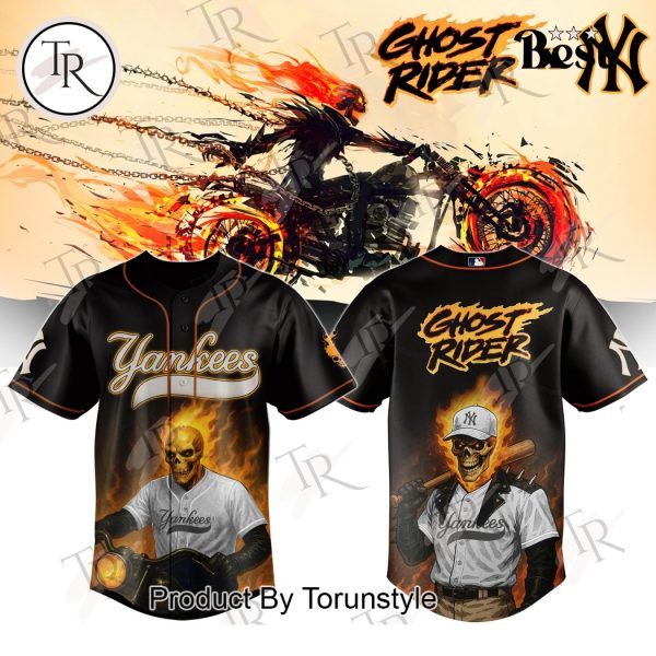 New York Yankees X Ghost Rider 2025 Limited Edition Baseball Jersey