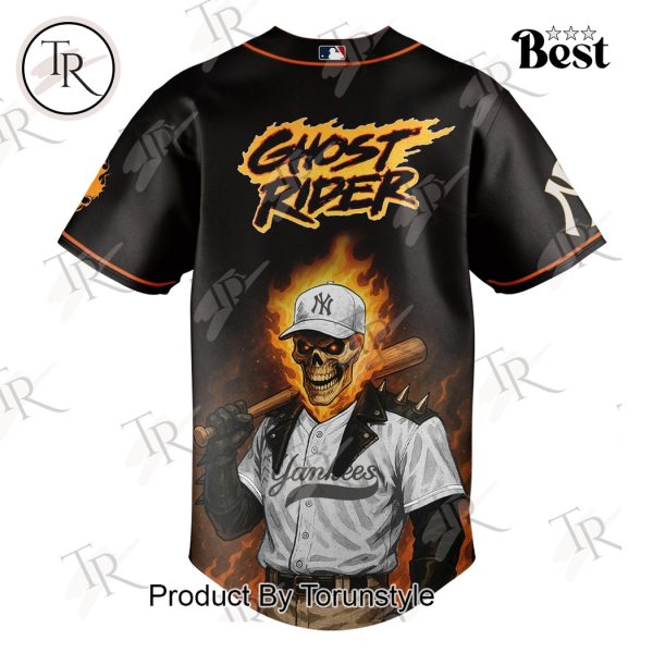 New York Yankees X Ghost Rider 2025 Limited Edition Baseball Jersey