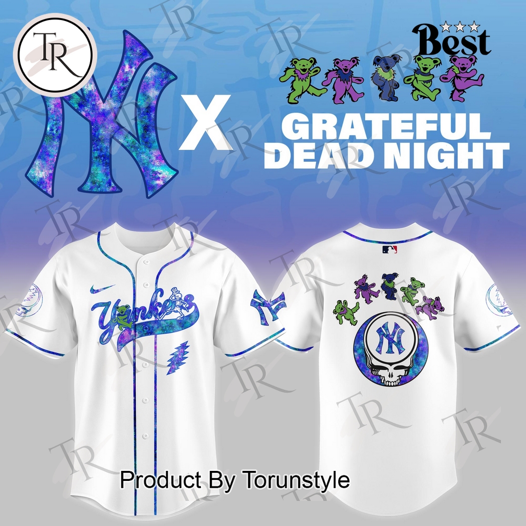 New York Yankees X Grateful Dead Night Game 2025  Edition Baseball Jersey