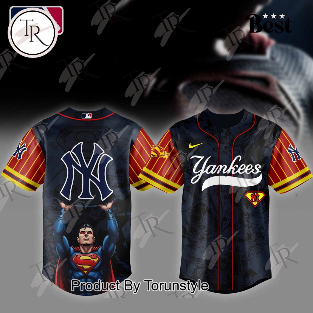 New York Yankees x Superman 2025 Special Edition Baseball Jersey New York Yankees x Superman 2025 Special Edition Baseball Jersey