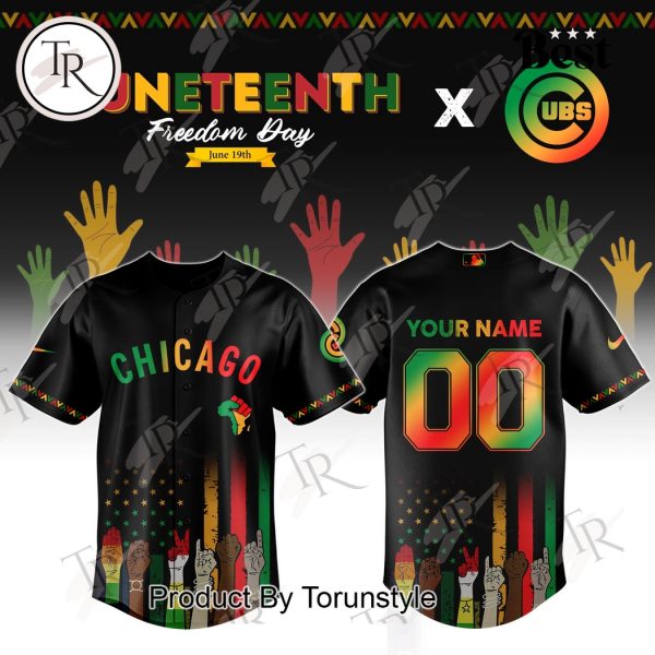 Chicago Cubs X Juneteenth Freedom Day 2025 Custom Name Limited Edition Baseball Jersey