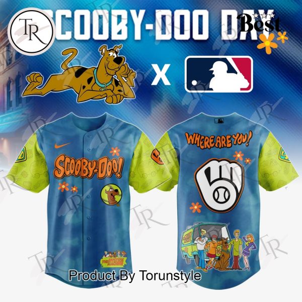 Milwaukee Brewers X Scooby Doo Day 2025 Where Are You! Limited Edition Baseball Jersey
