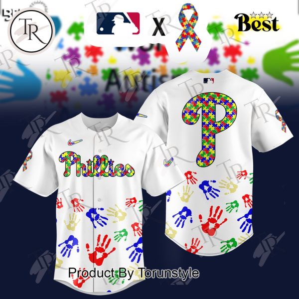 Philadelphia Phillies 2025 Autism Awareness Special Edition Baseball Jersey